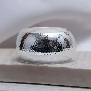 BRACELETE LARGO TRABALHADO G BANHO PRATA
