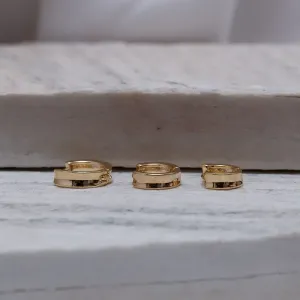 BRINCO ARGOLA P LISA BANHO OURO 18K