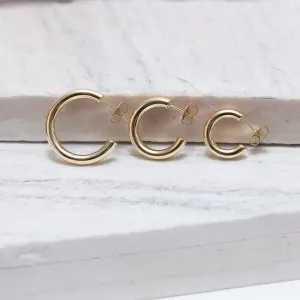 BRINCO ARGOLA TUBINHO M LISO BANHO OURO 18K