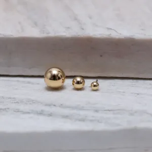 BRINCO BOLINHA LISA PP BANHO OURO 18K