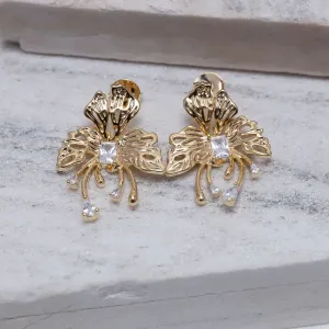 BRINCO LIBÉLULA BANHO OURO 18K