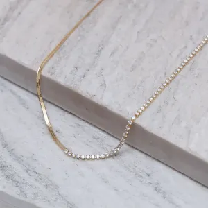 CHOKER FITA COM FIO RIVIERA BANHO OURO 18K