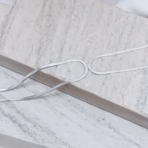 CHOKER FITA ESPELHADA 3MM BANHO PRATA