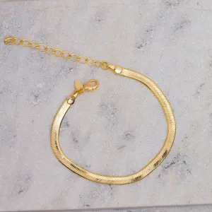 PULSEIRA FITA ESPELHADA M BANHO OURO 18K
