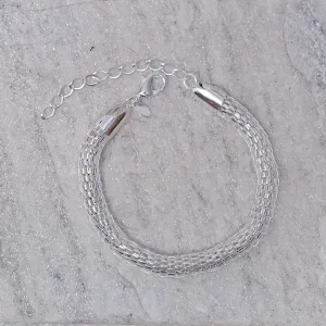 PULSEIRA OCA ARAMADA MÉDIA BANHO PRATA