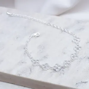 PULSEIRA VIRGINIA CRAVEJADA BANHO PRATA