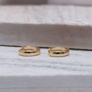 BRINCO ARGOLA LISA G BANHO OURO 18K