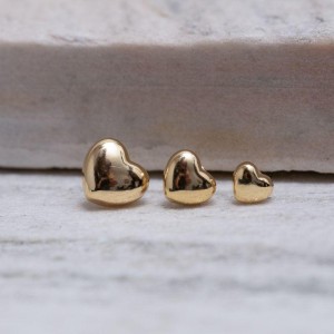 BRINCO CORAÇÃO LISO G BANHO OURO 18K