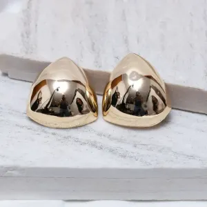 BRINCO TRIÂNGULO ABAULADO G BANHO OURO 18K