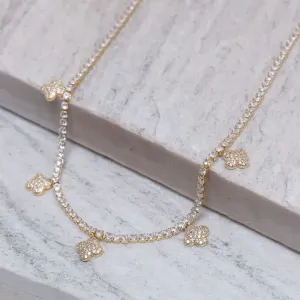 CHOKER RIVIERA COM VIRGINIA PUFFER CRAVEJADA BANHO OURO 18K
