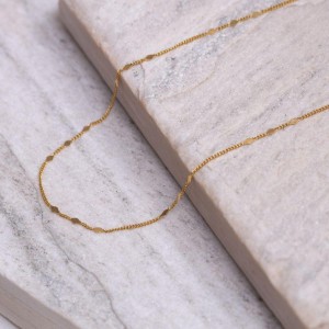 COLAR LONGO LOSÂNGULO  BANHO OURO 18K