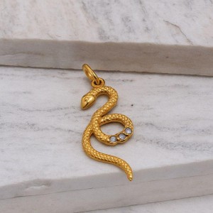 PINGENTE COBRA BANHO OURO 18K