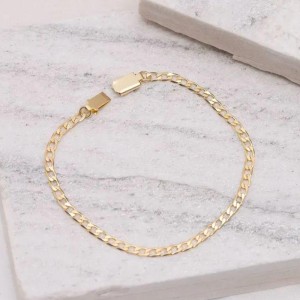 PULSEIRA MASCULINA ELOS GRUMET 3.8MM BANHO OURO 18K