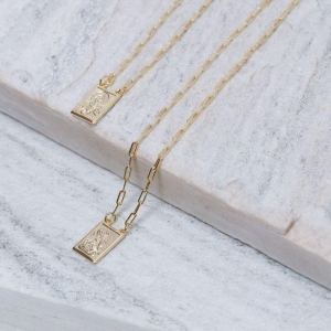 COLAR ESCAPULÁRIO O SENHOR TE ABENÇOE E TE GUARDE BANHO 18K