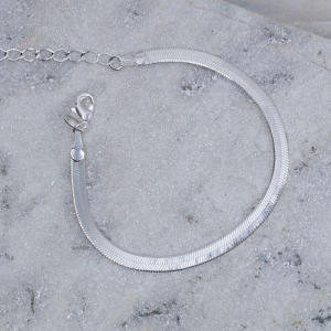 PULSEIRA FITA ESPELHADA M BANHO PRATA