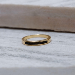 ANEL APARADOR DE ALIANÇA BLACK BANHO OURO 18K