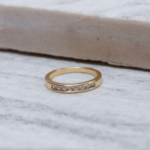 ANEL APARADOR DE ALIANÇA CRISTAL BANHO OURO 18K