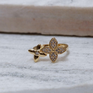 ANEL FLOR DE TANGO BANHO OURO 18K