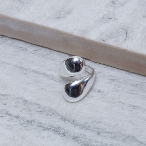 ANEL GOTA DUPLA LISA BANHO PRATA