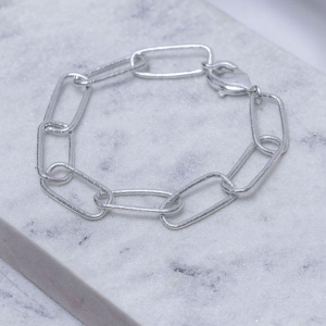 PULSEIRA ELOS LAURA RISCADO BANHO PRATA