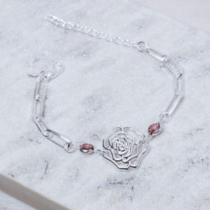 PULSEIRA FLOR DE PRIMAVERA BANHO PRATA