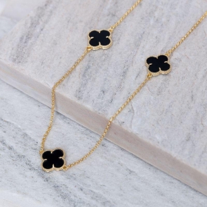 CHOKER VIRGINIA PRETO BANHO OURO 18K
