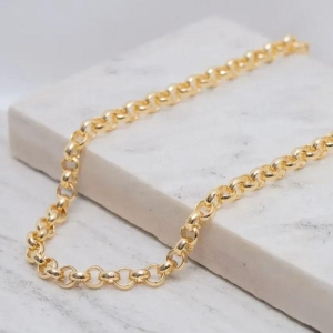 CORRENTE ELO PORTUGUÊS GROSSO BANHO OURO 18K