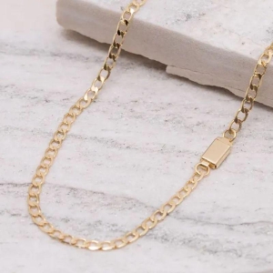 CORRENTE MASCULINA ELOS GRUMET 3.8MM BANHO OURO 18K