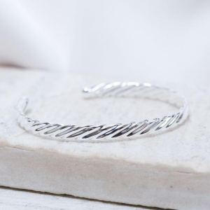 BRACELETE TRABALHADO BANHO PRATA