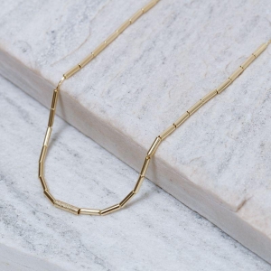 CHOKER TUBINHOS LISOS BANHO OURO 18K