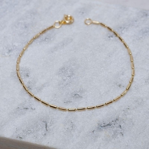 PULSEIRA TUBINHOS LISOS BANHO OURO 18K