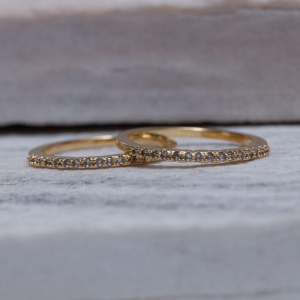 ANEL APARADOR DE ALIANÇA FINO CRAVEJADO BANHO OURO 18K