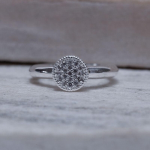 ANEL CHUVEIRINHO REDONDO CRAVEJADO BANHO PRATA