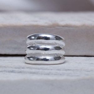 ANEL LISO TRIPLO BANHO PRATA