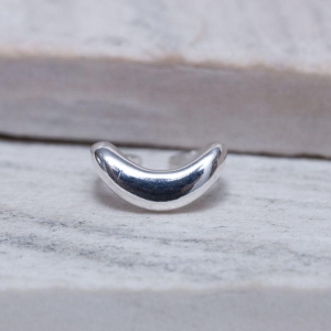 ANEL ORGÂNICO LISO COM REGULAGEM BANHO PRATA