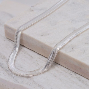 COLAR MALHA ALEMÃ G BANHO PRATA