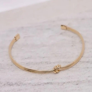 BRACELETE NÓ BANHO OURO 18K