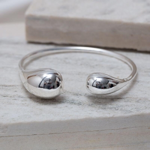 BRACELETE ORGÂNICO OVAL DUPLO BANHO PRATA