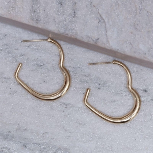 BRINCO ARGOLA ORAÇÃO ABERTA BANHO OURO 18K