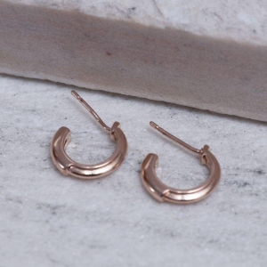 BRINCO ARGOLA SIMPLES BANHO ROSÉ