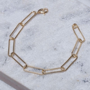 PULSEIRA ELOS LAURA BANHO OURO 18K