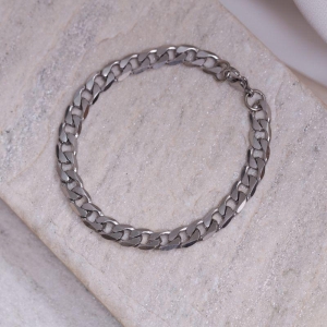 PULSEIRA MASCULINA ELOS GRUMET AÇO INOX