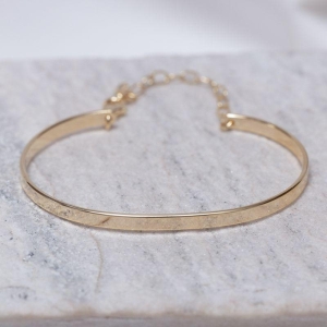 BRACELETE DELICADO LISO BANHO OURO 18K