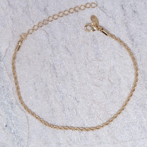 PULSEIRA CABO DE AÇO PP BANHO OURO 18K