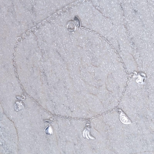 PULSEIRA INFANTIL FRUTINHAS BANHO PRATA