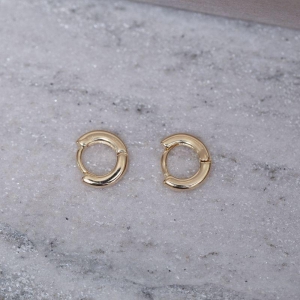 BRINCO ARGOLINHA LISA PP BANHO OURO 18K