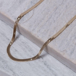 CHOKER FITA ESPELHADA P BANHO OURO 18K