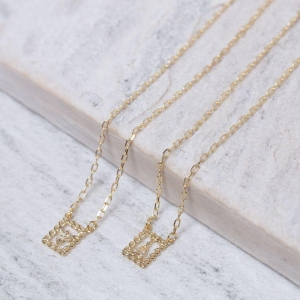 COLAR ESCAPULÁRIO NOSSA SENHORA BANHO OURO 18K
