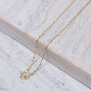 COLAR ESPÍRITO SANTO P CRAVEJADO BANHO OURO 18K