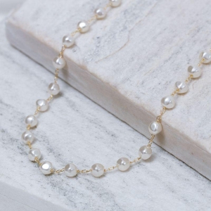COLAR PÉROLAS BARROCAS BANHO OURO 18K